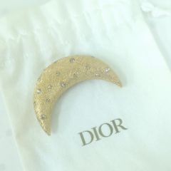 極美品】【クリスチャンディオール】三日月 ムーン ブローチ ライン