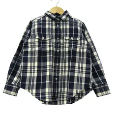 ポロバイラルフローレン 長袖シャツ トップス チェック フランネルシャツ キッズ 男の子用 6サイズ ネイビー Polo by Ralph Lauren 【中古】のサムネイル