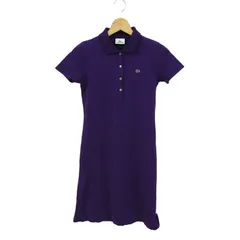 ラコステ ポロワンピース トップス 半袖 ストレッチ レディース 38サイズ パープル LACOSTE 【中古】のサムネイル