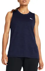 アンダーアーマー レディース トップス タンクトップ Under Armour Womens Tech Twistank Top Midnight NavyWhite ホワイトのサムネイル