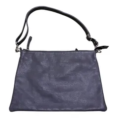  IO PELLE イオペレ  ショルダーバッグ クラッチ グレー　レザー 革　メッセージデザイン【C474】のサムネイル