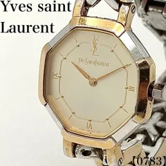 稼働品 Working item イヴサンローラン Yves Saint Laurent 腕時計 レディース Women's クォーツ Quartz 2200-241762 オクタゴン 八角形 コンビカラー YSLロゴブレス 0783のサムネイル