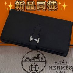 人気モデル✨Hermès ベアンスフレ ブラック 長財布 メンズ 国内正規品
