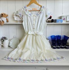 GUCCI 子供 アイボリー レース ワンピース 半袖 - メルカリ