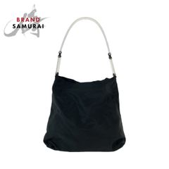 PRADA プラダ テスート 三角ロゴプレート プラハンドル ブラック 黒