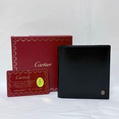 カルティエ 財布 二つ折りウォレット ブラック ボルドー 8501 | Mercari