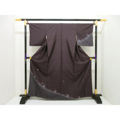 美品 紗紬 二代目川村久太郎 落款 夏着物 仕付け糸付 絹芭蕉 付下げ 6159 美品 紗紬 二代目川村久太郎 落款 夏着物 仕付け糸付 絹芭蕉 付下げ