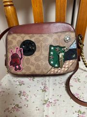 最終価格】COACH ペニー・バーシティパッチ クロスボディバッグ レッド 