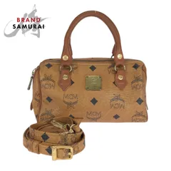 美品 MCM エム シー エム ヴィセトス コニャック ブラウン ゴールド金具 レザー ハンドバッグ ショルダーバッグ 2way レディース 601817【中古】のサムネイル