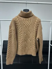 サイズ 100-105) Loro Piana ロロ・ピアーナ ブラウン カシミア タートルネック ニットのサムネイル