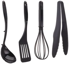 【特価セール】ブラック 限定 セット 4点 ツール BLKP キッチン ナイロン 泡だて器 / 黒 / / トング おたま G-8126 フライ返し 日本製 パール金属