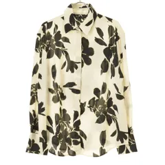 【ZARA】9217/239/070 フラワープリント長袖シャツ
