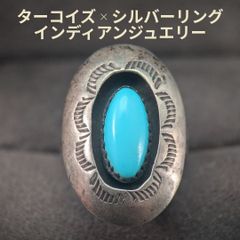 天然ターコイズ 純銀シルバーリング 16号 ハンドメイド - メルカリ