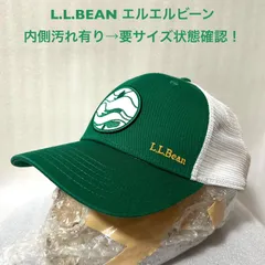 L.L.BEAN エルエルビーン 古着スナップバックメッシュキャップ  内側汚れ有り→要サイズ状態確認！ 緑グリーン  メンズ レディース キャップ 帽子 アウトドア キャンプ 夏フェス アメカジ古着のサムネイル