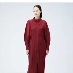 PLEATS PLEASE プリーツプリーズ ジップアップ ロングコート カーディガン ロング丈 カミンのサムネイル