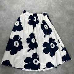marimekko マリメッコ ウニッコ フラワー フレアスカート コットン　Sサイズのサムネイル
