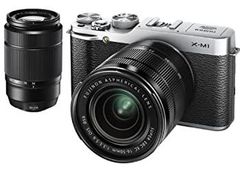 [Used] FUJIFILM Digital Camera Mirrorless Interchangeable Lens X-M1 Double Zoom Lens Kit Silver F X-M1S/1650/50230KIT