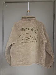 HUMAN MADE ヒューマンメイド クマ フリース ジャケット ベージュ Lのサムネイル