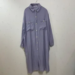 &.NOSTALGIA ロングシャツワンピース M ラベンダー オーバーサイズのサムネイル