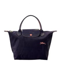 美品 ロンシャン プリアージュクラブ L パープルロングハンドル 肩掛け