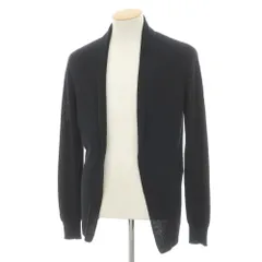 【中古】ロベルトコリーナ ROBERTO COLLINA コットンリネン ショールカラー リブ編み カーディガン ブラック【サイズ44】【メンズ】のサムネイル