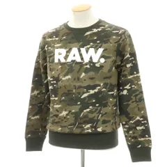 【中古】【未使用】ジースターロウ G-STAR RAW コットンポリエステル カモフラージュ プリント クルーネック スウェット カーキxオリーブ【サイズXS】【メンズ】のサムネイル