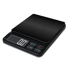 【新着商品】計量器 3000g 0.1g単位 3kg デジタルスケールはかり キッチン デジタル クッキングスケール はかり (ブラック)のサムネイル