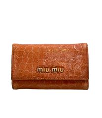 miumiu ミュウミュウ 6連 キーケース 鍵入れ レザー ゴールド金具