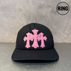 CHROME HEARTS キャップ セメタリー レザーパッチ クロス ピンク