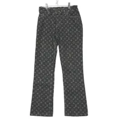 LOUIS VUITTON ルイ・ヴィトン デニムパンツ モノグラム フレア 総柄 ジーンズ ジーパン ボトムス WJPA43CF7 グレー 34【XS】 レディース 【中古】のサムネイル