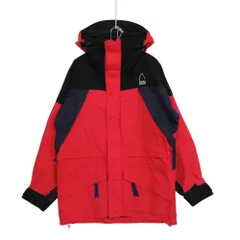 SIERRA DESIGNS シェラデザイン GORE-TEX ゴアテックス マウンテンパーカー 刺繡ロゴ ハイネックジッパー フード ナイロン レッド S/P【S】 メンズ 【中古】のサムネイル