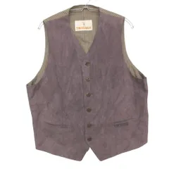 TRUSSARDI トラサルディ ベスト トップス フェイクレザー ノースリーブ ストライプ パープル L【L】 メンズ 【中古】のサムネイル