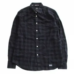 ARMANI EXCHANGE アルマーニエクスチェンジ AX 長袖シャツ ギンガム チェック ネルシャツ フランネル カットソー トップス ネイビー M メンズ 【中古】のサムネイル