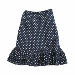 RALPH LAUREN ラルフローレン スカート ドット フリル ハーフ ひざ丈 フリル ネイビー 9【M】 レディース 【中古】のサムネイル