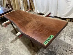 ブラックウォールナット9648　一枚板無垢 乾燥材　2160ｘ680-690-670ｘ55mm カウンター　ローテーブル　センターテーブル　テーブルのサムネイル