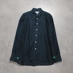 GQ5705◇James Mortimer : アイリッシュリネン BDシャツ◇38◇ネイビー系 ジェームスモルティマーのサムネイル