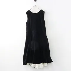 美品 フランシュリッペ franche lippee Museワンピース M■ブラック フリル ベロア ベルベット ドレス ジャンスカ フレア【2400014989779】のサムネイル