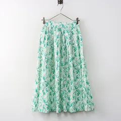 美品 定価18700円 ノーリーズ ソフィー NOLLEY'S sophi フラワー カットジャガードプリントスカート 36 グリーン■【2400014987744】のサムネイル
