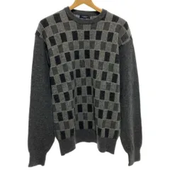【中古】　BURBERRY LONDON　セーター　長袖　ニット　トップス　クルーネック　チェック　日本製　古着　/1585のサムネイル