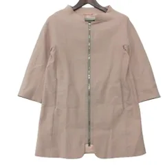 Herno ヘルノ コート ノーカラー スタンドカラー ジップアップ アウター 薄ピンク 40【M】 レディース 【中古】のサムネイル