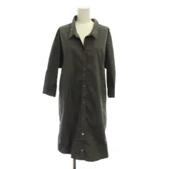 グリーンレーベルリラクシング ユナイテッドアローズ green label relaxing シャツワンピース グレー 七分袖 無地 ミニ丈 /JPのサムネイル