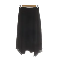 ユナイテッドアローズ UNITED ARROWS シフォンスカート フレア ロング 36 黒 ブラック /RR