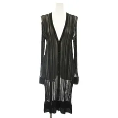 エポカ EPOCA 19SS シアーカーディガン Vネック 長袖 ロング 40 黒 ブラック M5N62-191-09 /YTのサムネイル