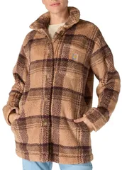 カーハート レディース アウター ジャケット・ブルゾン コート フリース Carhartt Womens Fleece Coat Lightaupe トープのサムネイル