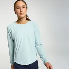 キャリー レディース トップス Tシャツ CALIA Womens Renew Drop Needle Long Sleeve Tee Smoked Turquoise スモークのサムネイル