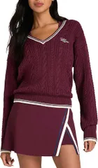 ウィルソン レディース アウター ジャケット・ブルゾン セーター Wilson Womens Hillcrest Cable Tennisweater Port Royaleのサムネイル