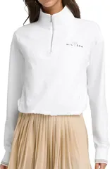 ウィルソン レディース アウター パーカー・スウェット Wilson Womens Davenport Woven 14 Zipop Over Bright White ホワイトのサムネイル