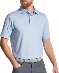 フットジョイ メンズ トップス ポロシャツ プリント FootJoy Menspeckle Print Lisle Golf Polo Blue Jay ブルーのサムネイル