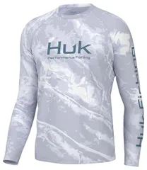 フック メンズ トップス Tシャツ クルーネック HUK Mens Mossy Oak Pursuit Crew Neck Long Sleeve TShirt MOE SW BONEFISHのサムネイル