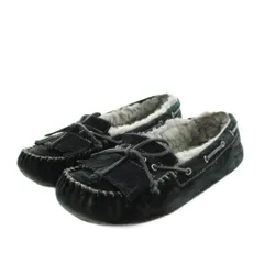 アグ オーストラリア UGG australia モカシン ボア リボン 23.0cm 黒 ブラック /AN47のサムネイル